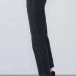 ZARA HIGH RISE TRUMPET FLARE
CROPPED DENIM JEANS — BLACK/GRAY SIZE 6 / 28 — NWT Photo 5