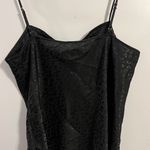 Black Cheetah Print Cowl Neck Tank Size L Photo 1