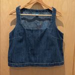 Old Navy  Denim Tank Cropped Blue Minimalist Size Medium Photo 2