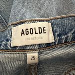 AGOLDE  denim Riley high rise straight crop in zephyr size 25  style a056d-811 Photo 2