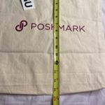 None Poshmark Baggu Tote Bag OS Beige Burgundy Photo 1