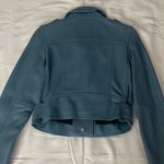 LTH JKT Mya Cropped Biker Leather Jacket, Savanna Blue Sz Xs Photo 11