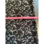 Vtg Notations Long Maxi Dress Medium Black Print‎ Retro Lagenlook Modest Coastal Photo 11