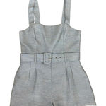 Lavender Brown  Blue Belted Tweed Romper Structured Chic USA Made Medium Photo 0