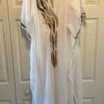 Elegant White with Gold beading maxi beach dress or Kaftan Made in India Size undefined Photo 0