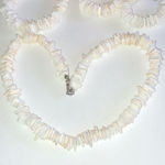 Puka Shell Vintage Necklace Bracelet & Pierced Earrings Set White Photo 1