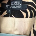 Etcetera Zebra Animal Print Long Sleeve Blazer Size 4 In Dark Brown Photo 6
