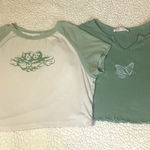 Romwe Green T-Shirts Set Photo 0