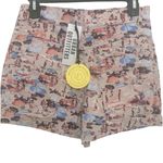 Urban Outfitters F36. beach print denim shorts, size 25, NWT Photo 2