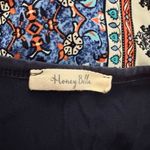 Honey Belle Navy Mixed Print Sleeveless Tank Top Women’s Medium Photo 2
