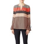 Derek Lam  10 Crosby silk boho peasant long sleeve Carnation blouse 6 Photo 0