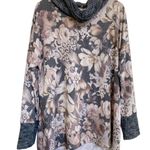 White Birch Waffle Cowl Neck Floral Multi Sweater SZ 1X NWT Photo 0