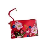 Ted Baker Womens Red Floral Cosmetic Pouch Bag Photo 2