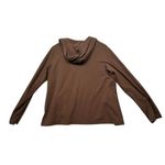 Eileen Fisher  Open Front Cardigan Top Brown Hooded Organic Cotton Womens Large L Photo 1