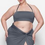 SKIMS WOMEN'S SWIM BANDEAU BIKINI TOP Gunmetal SIZE M NWT Photo 0