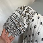 Lapogee Cottage Core Maxi Dress 2X Cream Microfloral Smocked Romantic Boho Folk Black Photo 5