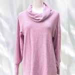 Maeve Anthropologie Sweater Shirt Sz M Purple Draped Neck Puff Sleeve Step Hem Size M Photo 0
