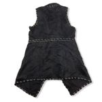 Carmen Marc Valvo  Black Faux Suede Vest Photo 8