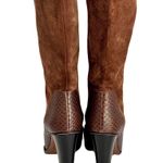 Vince Suede and Snakeskin-Embossed Leather ‘Dalton’ Heeled Boots, Size 8 Photo 6