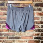 Nike Dri-Fit Gray Purple Pink Athletic Activewear Shorts Women's Size Medium Photo 2
