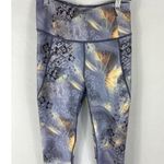 Calia by Carrie Underwood Urban Mosaic High Waist Ruched Legging Size Small Purple Photo 3