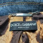 Dolce & Gabbana Dolce & Gabbana Jacket Denim Linen Purple Frayed Designer Women's 10 IT 46 Photo 5