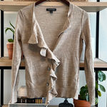 Banana Republic  Italian Yarn Ruffle Placket Wool Alpaca Blend Summer Cardigan, S Photo 0