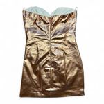 ZARA Bronze Strapless Sweetheart Dress - Size Small Photo 2