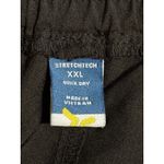 Stretch Tech Cargo Pants Elastic Hem/Tie Size 2XL Lightweight Pockets Active Blk Black Photo 3