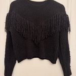 No Boundaries  cropped fringe sweater Photo 0