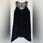 J. Valdi Luxe Jersey Crochet Racerback Swim Coverup Dress Size S Black Photo 3