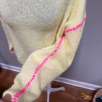 Sundry Anthropologie  wool blend yellow knit sweater exposes pink stitching sz 0 Photo 3