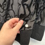 Fabletics  Lola Back at it‎ Black Rose Print Flock Long Sleeve Top Size M Photo 5