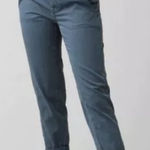 prAna Janessa Green Blue Button Fly Cropped Twill Outdoor Chino Pants Photo 0