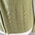 Eagle’s Eye Pale Green Lambswool Cardigan Sweater sz S Photo 2