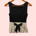 The Limited Adorable classic black white bow pleated skirt dress minimalist angel baby Photo 2