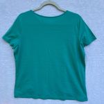 Laura Scott  Teal Lace Short Sleeve Tee Photo 4