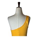 Anthropologie  Shirt Women Extra Small Yellow‎ Ribbed Knit One Shoulder Tank Top Photo 6
