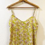 ZARA Satin Slip Dress Womens Size Large Printed Sleeveless Floral Midi Photo 5