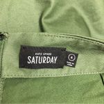 Kate Spade Saturday Green Coated High Waist Zipper Shorts 6 EUC Photo 4