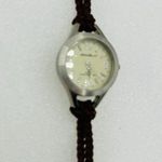 Eddie Bauer  Women's Round Brushed Metal Watch V8V121 with Brown Braided Band Photo 5