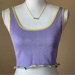 Free People  MOVEMENT | Purple Ribbed Sleeveless Crop Top Sz M/L Photo 2