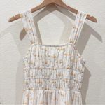 Greylin Cladelle Wide Strap Bodice Cinched Cottagecore Midi Dress Ivory Yellow Photo 2