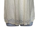 Rubbish EUC Cream Lightweight Knit Racerback Crochet Hem Tank Sz XS Photo 3