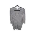 Misook Exclusively  𖤐 Asymmetrical V Neck Knit Tunic Sweater 𖤐 Black White 𖤐 XL Photo 1