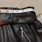 Marc New York Faux Leather Skirt M Black Elastic Waist Aline Grunge Club Night Photo 6