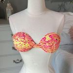 Xhilaration Bikini top pushup  M strapless Swimsuit Underwire Pink Yellow Photo 6