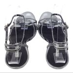 via spiga  Leather Ankle Strappy High Heel Sliver Metallic Shoes Photo 3