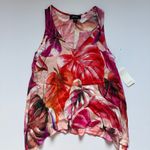 Karen Kane  Multicolor Prettg In Pink Uneven Hem Tank Size Small NWT Photo 1