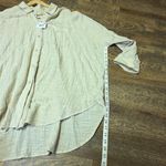 American Eagle NEW AE Go Big Oversized Shirt Women's Medium Beige Cottagecore Photo 10